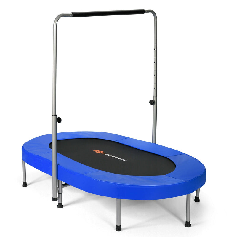 Foldable Double Mini Kids Fitness Rebounder Trampoline-Blue - Relaxacare