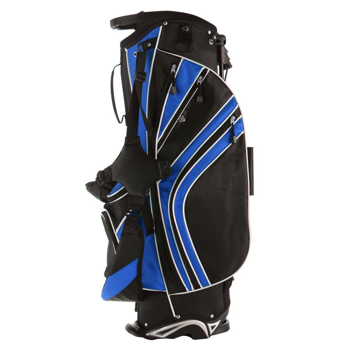 Golf Stand Cart Bag with 6 Way Divider Carry Pockets-Blue