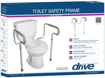 Lowest Price-DRIVE MEDICAL - Toilet Safety Frame with Padded Armrests - Relaxacare