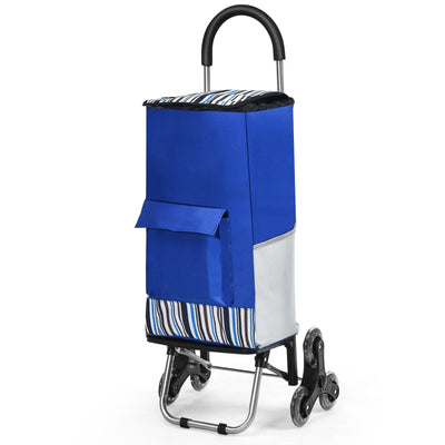 Removable Folding Shopping Cart with Bungee Cord-Blue - Relaxacare