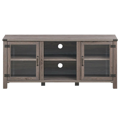 TV Stand Entertainment Center for TV's with Storage Cabinets-Gray - Relaxacare