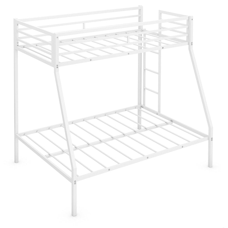 Twin-Over-Full Bunk Bed with Safety Rail and Ladder for Kids - Relaxacare