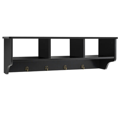 Wall Mount Hooks Shelf for Entryway Storage - Relaxacare