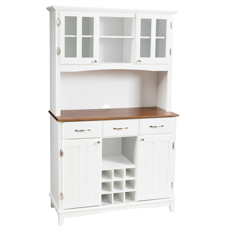 Wood Buffet Hutch Cabinet with 3 Large Drawers - Relaxacare