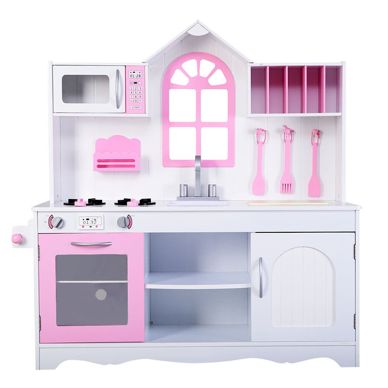 Wood Toy Kitchen Kids Cooking Pretend Play Set - Relaxacare