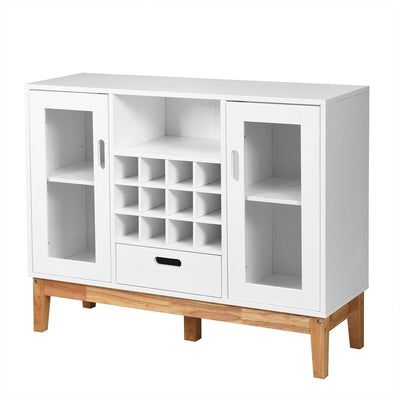 Wood Wine Storage Cabinet Sideboard Console Buffet Server - Relaxacare