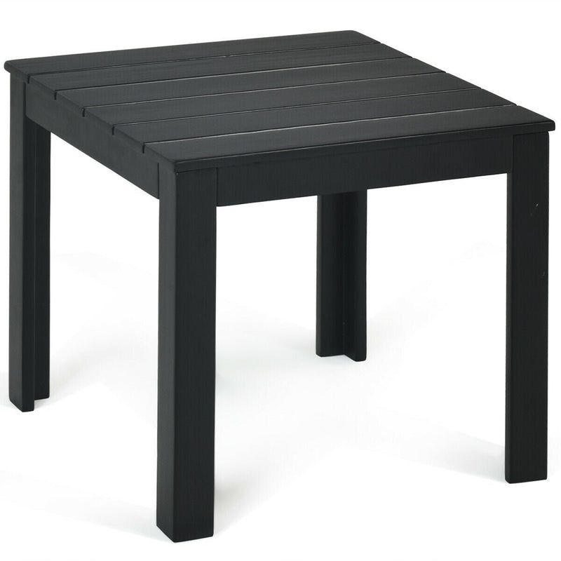 Wooden Square Patio Coffee Bistro Table-Black - Relaxacare